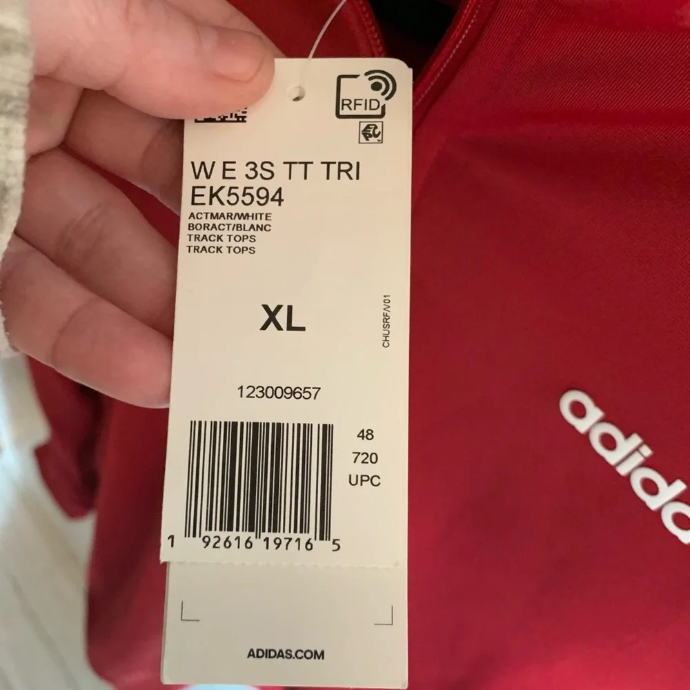 Adidas Red track Zip-Up Jacket - Picture 3 of 6